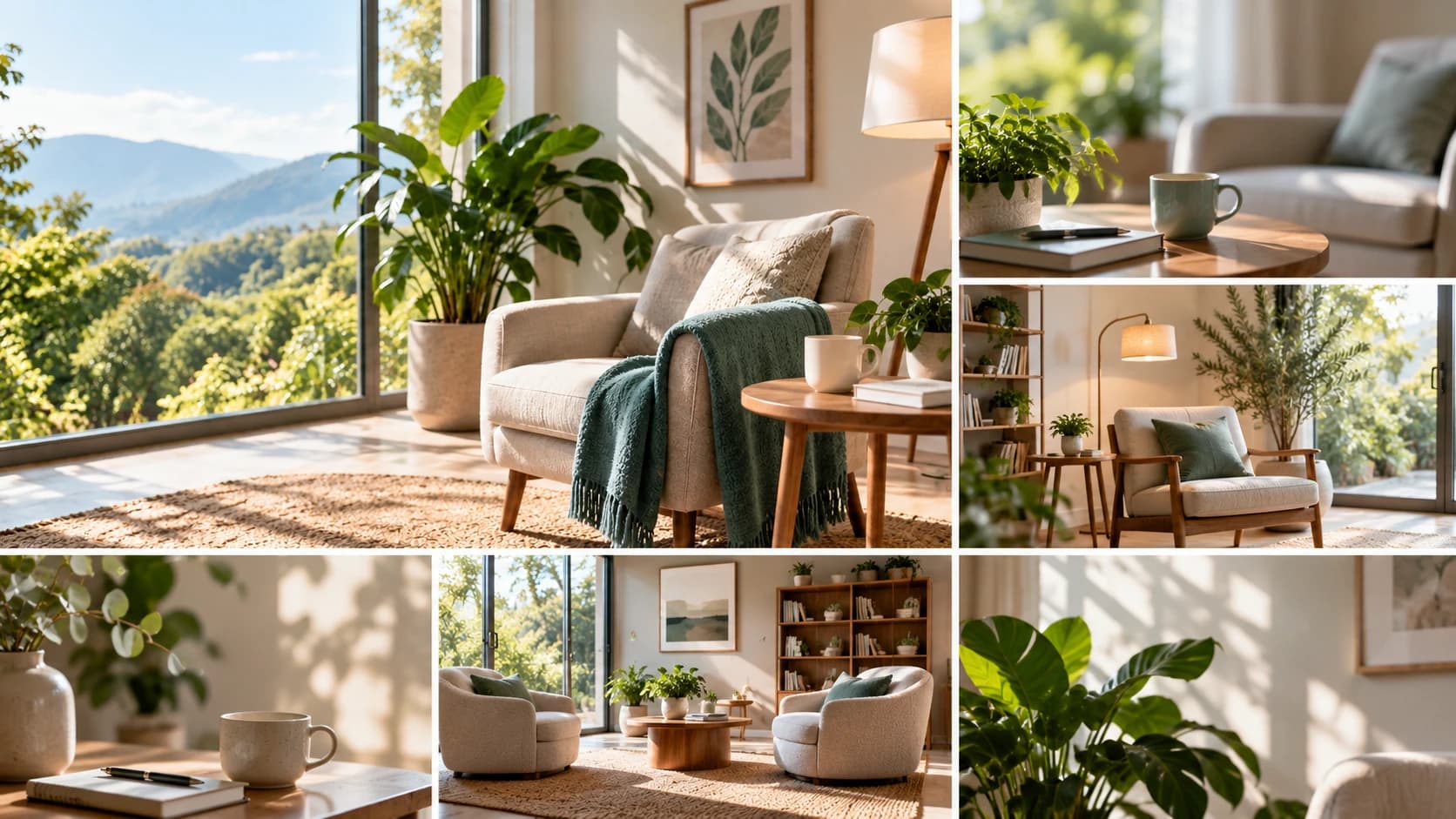 Illustrative welcoming living room